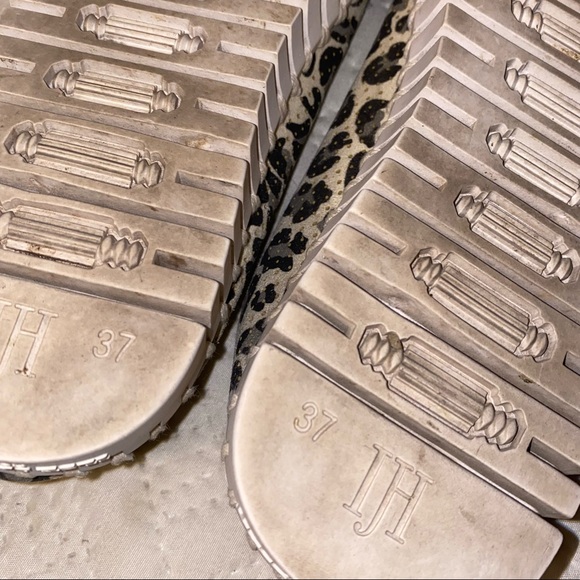 Ilse Jacobsen Tulip Perforated Latte Leopard Print Slip-On Shoes 37 6.5-7 - Picture 11 of 13